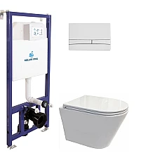 Інсталяція Koller Pool Dune 1200SL з унітазом Orion та кнопкою змиву KP-229-003