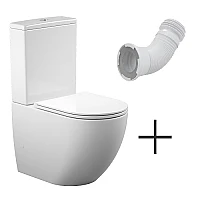 ROUND комплект : унітаз підлоговий з сидінням Soft-close + бачок + гнучка підводка