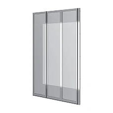 Шторка на ванну трьохелементна Koller Pool Style прозоре скло 100х150 хром R-правостороння