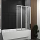 Шторка на ванну трьохелементна Koller Pool Style прозоре скло 100х150 хром R-правостороння