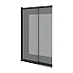 Шторка на ванну двоелементна Style 1000х1500мм black matt, скло 6мм europe grey