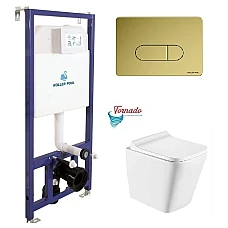 Інсталяція Koller Pool Dune 1200SL + Orion Cosmo панель змиву + підвісний унітаз TREND з сидінням Soft-close (змив Торнадо)