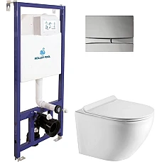 Інсталяція Koller Pool Dune 1200SL з унітазом Round SMART з кнопкою змиву KP-229-002