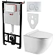Инсталляция AlcaPlast 4в1 AM101/1120 с унитазом ROUND SMART с круглой хромированной кнопкой M671
