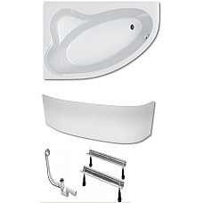 Ванна асиметрична Koller Pool Nadine New 150х100 L-лівостороння (ніжки + сифон+панель)