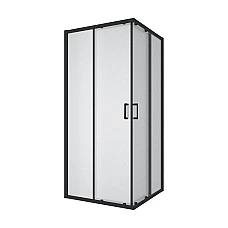 Душова кабіна розсувна, квадратна Line CUBE 900*900мм, black matt, cкло 6мм grape