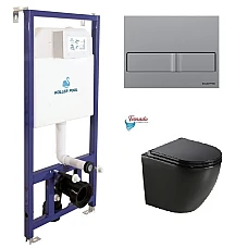 Інсталяція Koller Pool Dune 1200SL + Neon панель змиву + підвісний унітаз ROUND з сидінням Soft-close (змив Торнадо)