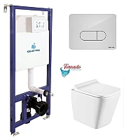 Інсталяція Koller Pool Dune 1200SL + Orion Cosmo панель змиву + підвісний унітаз TREND з сидінням Soft-close (змив Tornado 3.0)
