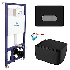 Інсталяція Koller Pool Dune 1200SL + Orion Cosmo панель змиву + підвісний унітаз KVADRO START з сидінням Soft-close (змив Торнадо)