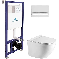 Інсталяція Koller Pool Dune 1200SL з унітазом Round SMART з кнопкою змиву KP-229-003