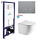 Инсталляция Koller Pool Dune 1200SL + Integro Cosmo панель смыва + подвесной унитаз Round Smart с сиденьем Soft-close (смыл Tornado 3.0)