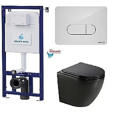Інсталяція Koller Pool Dune 1200SL + Orion Cosmo панель змиву + підвісний унітаз ROUND з сидінням Soft-close (змив Торнадо)