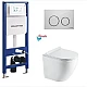 Инсталляция Koller Pool AQUA LINE + TWIST панель смыва + подвесной унитаз ROUND Smart с сиденьем Soft-close ( смыв Tornado 3.0 )