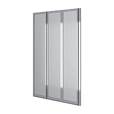 Шторка на ванну трьохелементна Koller Pool Style матове скло 100х150 хром R-правостороння