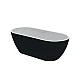 Ванна отдельностоящая Koller Pool AquaLuxe 170x75 белый/черный матовый с сифоном