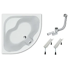 Ванна кутова Koller Pool Atlanta 150x150 (сифон + ніжки)