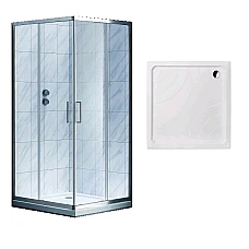 Душевая кабина Koller Pool STYLE 90x90 стекло прозрачное, с поддоном квадратным Grace