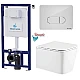 Инсталляция Koller Pool Dune 1200SL + Orion Cosmo панель смыва + подвесной унитаз Kvadro с сиденьем Soft-close (смыл Tornado)