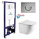 Инсталляция Koller Pool Dune 1200SL + Kvadro Arc панель смыва + подвесной унитаз Round Smart с сиденьем Soft-close (смыв Tornado 3.0)