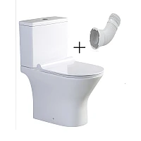Комплект Koller Pool Edge NEW унітаз підлоговий з сидінням Soft-close з бачком (PRO) та гнучка підводка