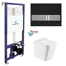 Інсталяція Koller Pool Dune 1200SL + Neon панель змиву + підвісний унітаз TREND з сидінням Soft-close (змив Торнадо)