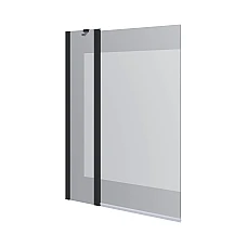 Шторка на ванну двухэлементная Koller Pool Dakota стекло прозрачное 110х140 черная