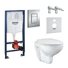 Комплект інсталяційної системи з підвісним унітазом Grohe Bau Ceramic 39586000