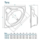 Ванна кутова Koller Pool Tera 135x135 06-01-01-13