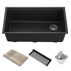 Кухонная мойка под столешницу Kraus Bellucci KGUW2-33MBL