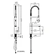 Смеситель для кухни Kraus Artec Pro KPF-1603SFSMB черный/нержавеющая сталь