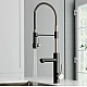 Смеситель для кухни Kraus Artec Pro KPF-1603SFSMB черный/нержавеющая сталь