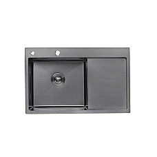 Кухонна мийка Kroner KRP Schwarze - 7849LHM PVD