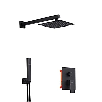 Душова система прихованого монтажу Kroner KRP Edelstahl Kubus - SCH082 чорний