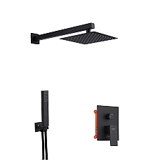 Душова система прихованого монтажу Kroner KRP Edelstahl Kubus - SCH082 чорний