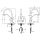 Змішувач для кухні з підключенням до фільтра Kroner KRP Edelstahl Klassisch - ESG03817GRA