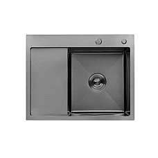 Кухонна мийка Kroner KRP Schwarze - 6350RHM PVD