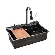 Кухонна мийка Kroner KRP Schwarze - SET7546ARTHM PVD