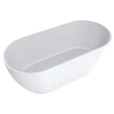 Ванна окремостояча MIRAGGIO GREENLAND Miramarble Matt 168x80 біла матова