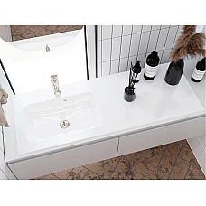 Умивальник MIRAGGIO DELLA 1200 L Miramarble білий глянцевий