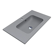 Умивальник MIRAGGIO DELLA 800 MIRASTONE сірий матовий