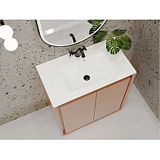 Умивальник MIRAGGIO DELLA 800 Miramarble білий глянцевий