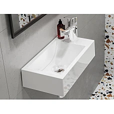 Умивальник MIRAGGIO FARO L Miramarble білий глянцевий