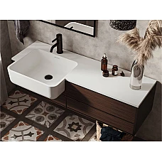 Умивальник MIRAGGIO FONTANA L Miramarble білий глянцевий