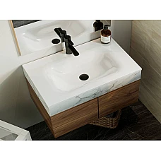 Умивальник MIRAGGIO JESSEL 700 Miramarble білий глянцевий