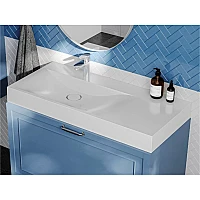 Умивальник MIRAGGIO VIOLA 1000 L Miramarble білий глянцевий