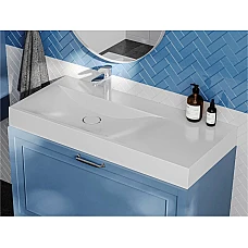 Умивальник MIRAGGIO VIOLA 1000 L Miramarble білий глянцевий