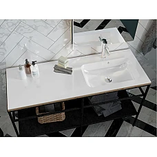 Умивальник MIRAGGIO DELLA 1200 R Miramarble білий глянцевий