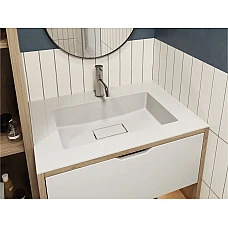 Умивальник MIRAGGIO ERICA 700 Miramarble білий глянцевий