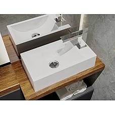 Умивальник MIRAGGIO FARO Miramarble білий глянцевий