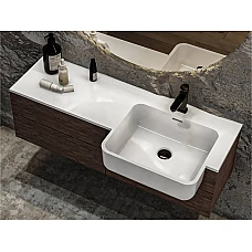 Умивальник MIRAGGIO FONTANA R Miramarble білий глянцевий